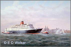 QE2 leaving Southampton